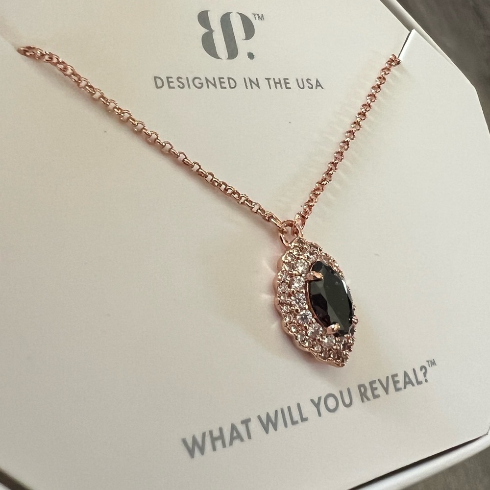 BP black onyx Borg necklace Spill the tea